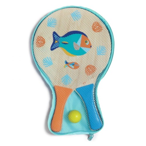 Djeco  -  Drewniane Paletki Rakietki do Gry Ocean Dj02081