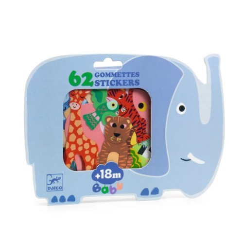 Djeco           -      Naklejki Dla Maluchów Zwierzątka Safari Dj00059