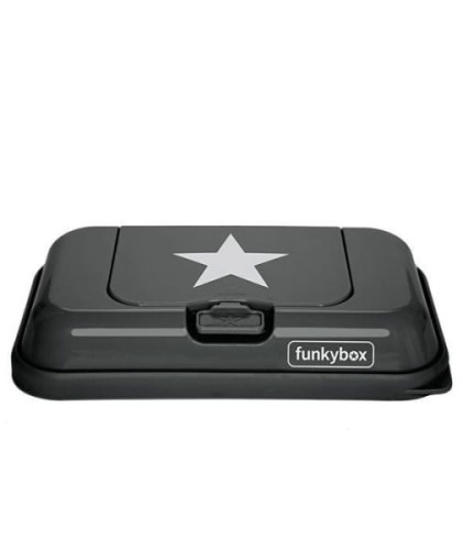 Funkybox  -  Pojemnik na Chusteczki to go Dark Grey White Star