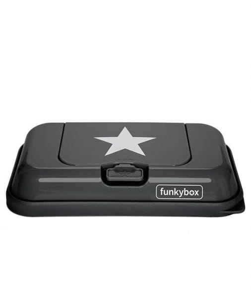 Funkybox  -  Pojemnik na Chusteczki to go Dark Grey White Star