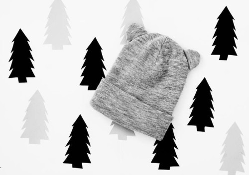 Pom pom cap  -  Czapka Zimowa  -  Grey