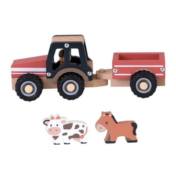 Egmont Toys® - Drewniany Traktor z Przyczepką | Egmont Toys®