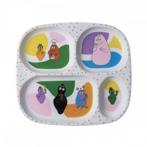 Petit Jour Paris® - Talerz z Przegródkami Dla Dzieci, Barbapapa | Petit Jour Paris®