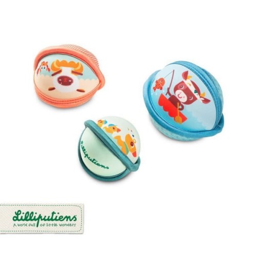 Lilliputiens - Lilliputiens Zestaw 3 Piłeczek do Kąpieli Farma 12 m+