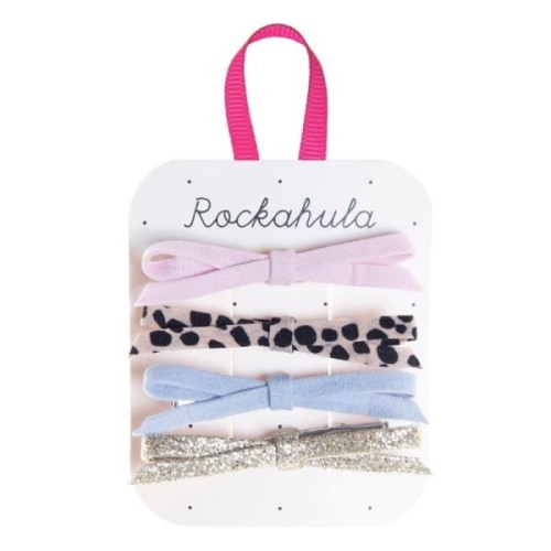 Rockahula Kids -   4 Spinki do Włosów Luna Leopard Skinny Bow