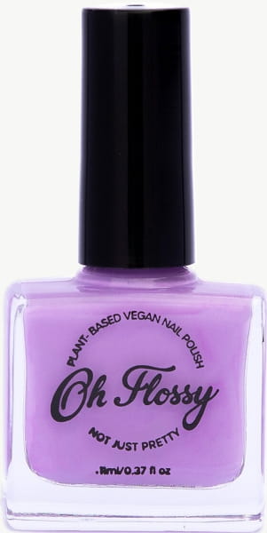 Oh Flossy - Oh Flossy, Lakier do Paznokci Kremowy Fiolet, 12 Ml, Bio Brokat, Roślinna Formuła