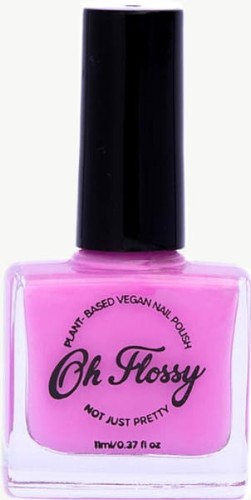 Oh Flossy - Oh Flossy, Lakier do Paznokci Kremowy Róż, 12 Ml, Bio Brokat, Roślinna Formuła