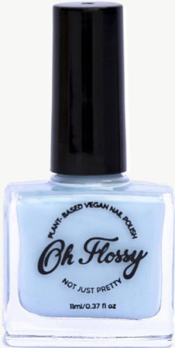 Oh Flossy - Oh Flossy, Lakier do Paznokci Kremowy Błękit, 12 Ml, Bio Brokat, Roślinna Formuła