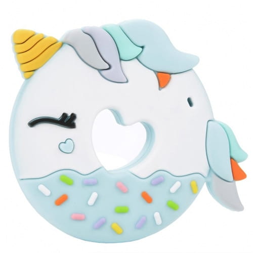 Loulou Lollipop  -  Gryzak Silikonowy Blue Unicorn Donut