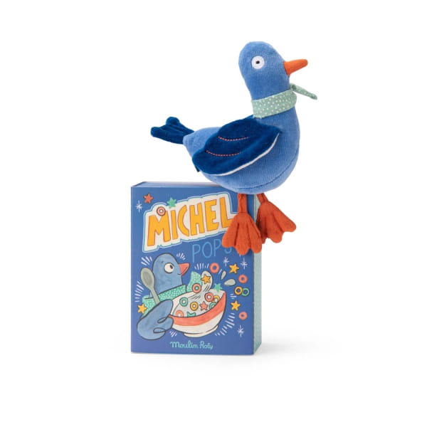 Moulin Roty                 -      Maskotka  -  Grzechotka Gołąb Michel w Pudełku 684011