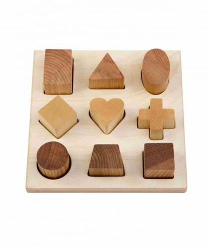 Wooden Story - Drewniane Klocki do Sortowania Kształtów – Naturalne
