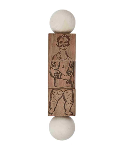Wooden Story - Drewniana Układanka Obracanka Commedia Dell'arte – Naturalna