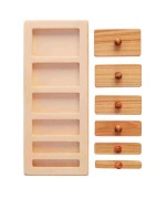 Wooden Story - Drewniana Układanka Puzzle Klocki Szerokie i Wąskie