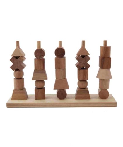 Wooden Story - Drewniana Układanka Płotek – Naturalna