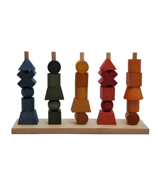 Wooden Story - Drewniana Układanka Płotek – Kolorowa