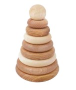 Wooden Story - Drewniana Piramida Okrągła – Naturalna