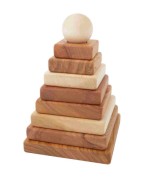 Wooden Story - Drewniana Piramida Kwadratowa – Naturalna