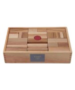 Wooden Story - Drewniane Klocki w Skrzynce – Naturalne, xl 63 Elementy