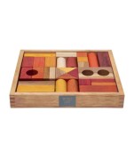 Wooden Story - Drewniane Klocki w Skrzynce – Barwa Ciepła, 30 Elementów