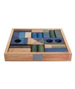 Wooden Story - Drewniane Klocki w Skrzynce – Barwa Zimna, 30 Elementów