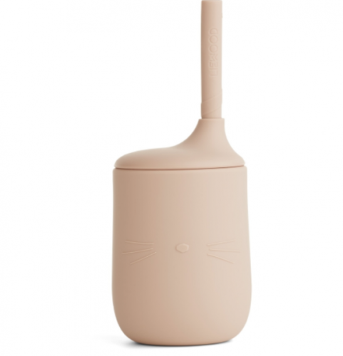Liewood    -    Silikonowy Kubek Niekapek Ellis Sippy Cup  -  Cat Rose