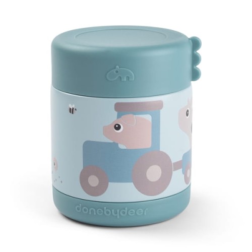 Done by Deer - Done by Deer Termos Obiadowy Dla Dziecka 300ml Tiny Farm Blue