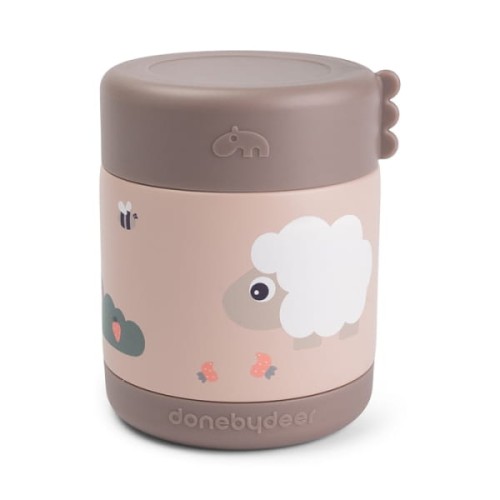Done by Deer - Done by Deer Termos Obiadowy Dla Dziecka 300ml Tiny Farm Powder