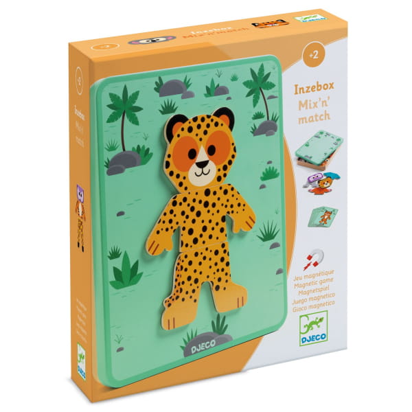 Magnetyczne Puzzle Djeco - Inzebox Safari, 2+