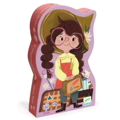 Puzzle Tekturowe Djeco - Mia w Podróży, 36 Elementy