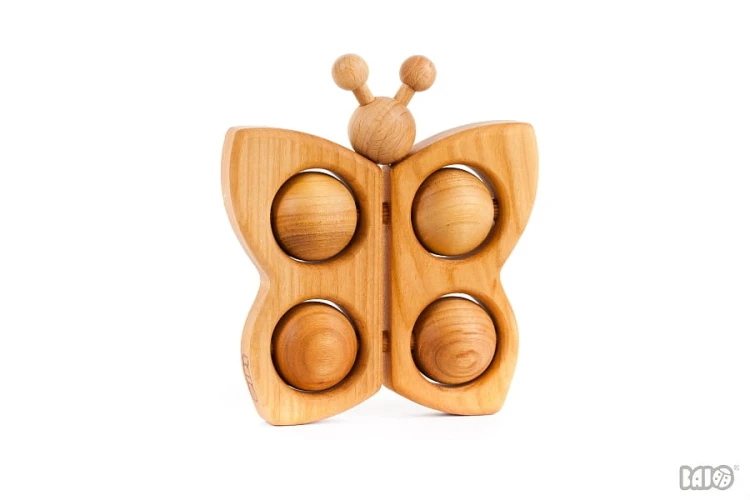 Bajo  -  Grzechotka Motyl Naturalny 12420