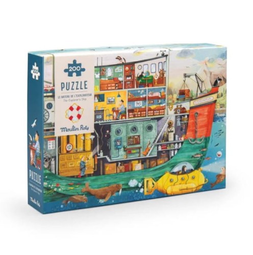 Moulin Roty            -        Puzzle Tekturowe Statek 200 Elementów le Jardin