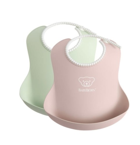 Babybjorn  -  2 Śliniaki  -   Powder Green/ Powder Pink