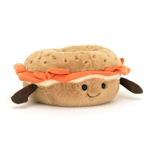 Jellycat  -  Przytulanka Maskotka Amuseables Bagel Zabawny Bajgiel 14 cm