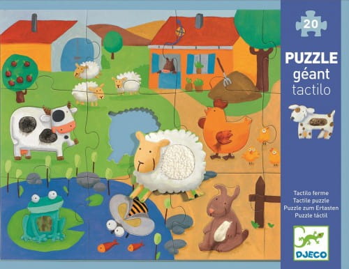 Djeco  -  Puzzle Sensoryczne Farma