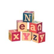 B.toys  -  Drewniane Klocki z Literkami i Obrazkami w Drewnianej Tacy