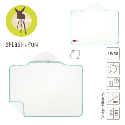 Lassig  -  Ręcznik z Kapturem White 0 - 24m