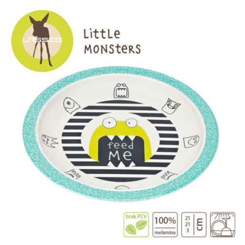 Lassig  -  Talerz Little Monster Granat