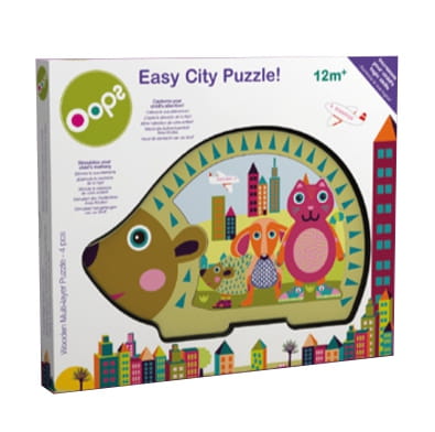 Oops  -  Drewniane Puzzle Warstwowe 3d Miasto