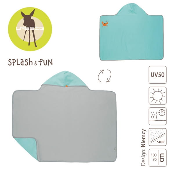Lassig  -  Ręcznik Ponczo z Kapturem Star Fish 0 - 24m