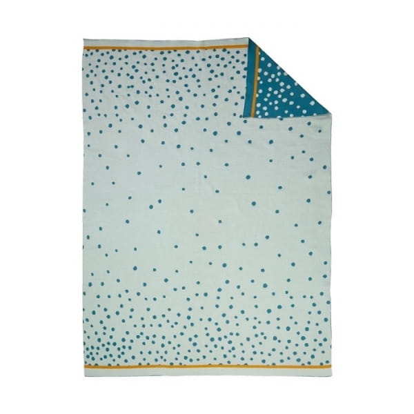 Done by Deer  -  Dots Kocyk Dzianinowy Blue