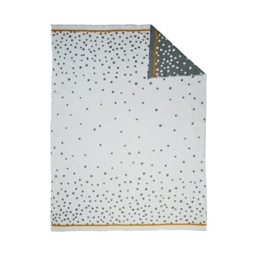 Done by Deer  -  Dots Kocyk Dzianinowy Gray