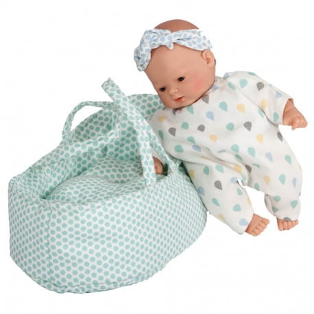 Barrutoys  -  Nosidełko dla Lalek Dots Green 36 cm