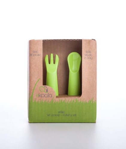 Ekoala  -  Zestaw Sztućców  -  100% Bioplastik (zielony)