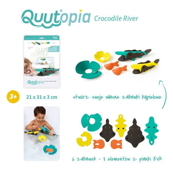 Quut  -  Zestaw Puzzli Piankowych 3d Quutopia Krokodyle