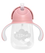 Kidodo  -  Bidon z Obciążoną Słomką, Różowy, 260 ml,  6m+