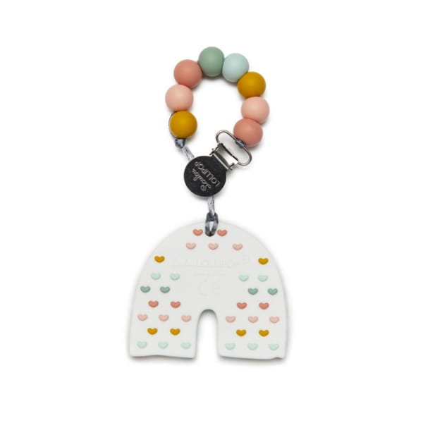 Loulou Lollipop  -  Gryzak Silikonowy z Zawieszką Pastel Rainbow