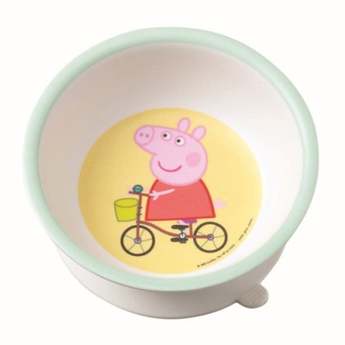 Petit Jour Paris  -  Miseczka dla Dzieci z Przyssawką i Łyżką, Świnka Peppa