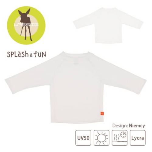 Lassig  -  Koszulka do Pływania z Długim Rękawem White uv 50+