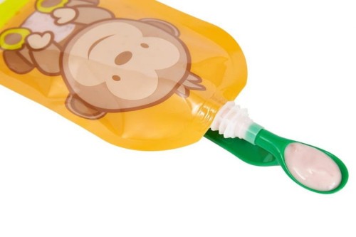 Fill'n Squeeze  -  Saszetki Wielorazowe z Podwójnym Zipem 6 Szt.  -  Wesoła Małpka