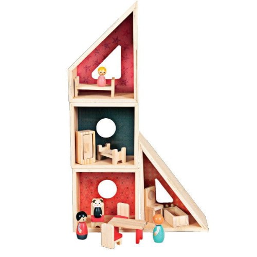 Egmont Toys® - Drewniany Domek Dla Lalek z Figurkami i Wyposażeniem